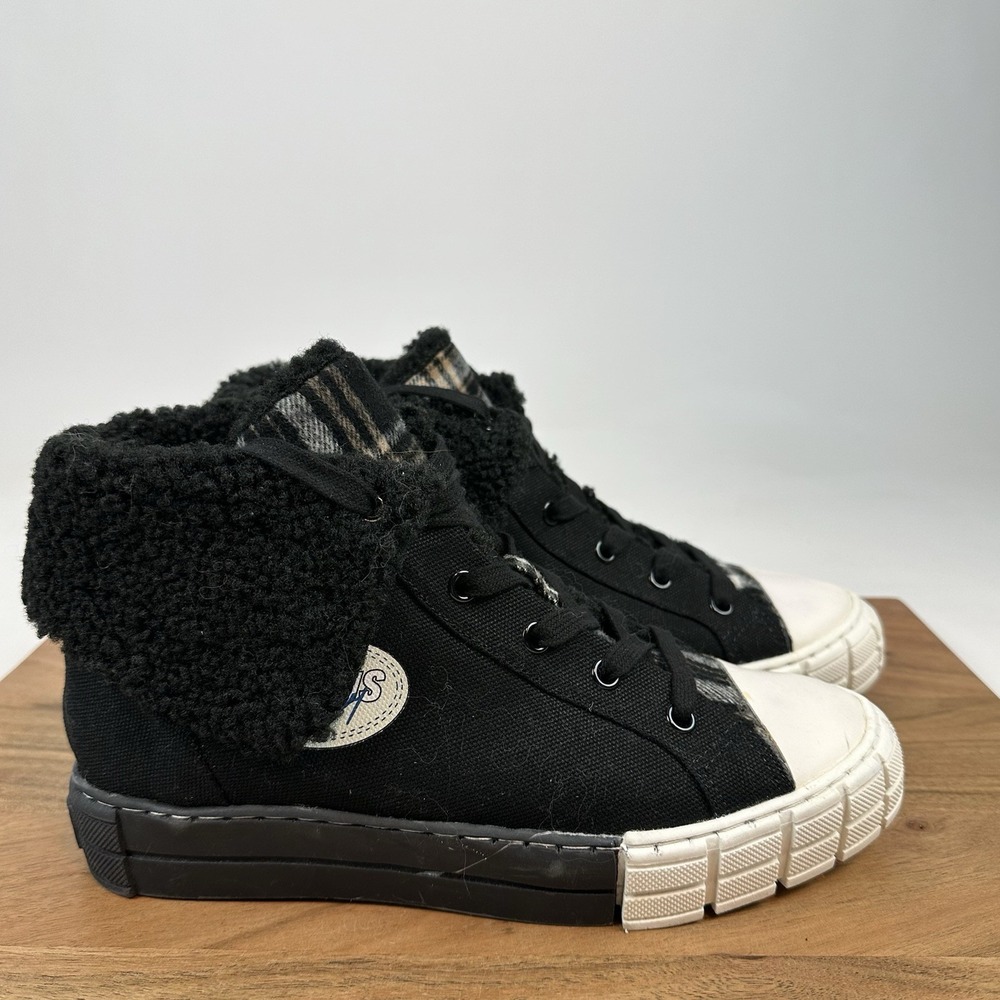 New Womens Circus NY Sam Edelman Sophi Faux‎ Fur Sneaker Shoes  Sz 7.5 M